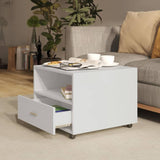 NNEVL Coffee Table High Gloss White 55x55x40 cm Engineered Wood