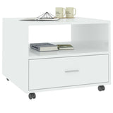 NNEVL Coffee Table High Gloss White 55x55x40 cm Engineered Wood