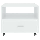 NNEVL Coffee Table High Gloss White 55x55x40 cm Engineered Wood
