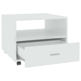 NNEVL Coffee Table High Gloss White 55x55x40 cm Engineered Wood