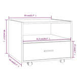 NNEVL Coffee Table High Gloss White 55x55x40 cm Engineered Wood