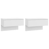 NNEVL Wall-mounted Bedside Cabinets 2 pcs White