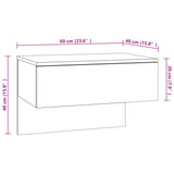NNEVL Wall-mounted Bedside Cabinets 2 pcs White