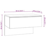 NNEVL Wall-mounted Bedside Cabinet Sonoma Oak