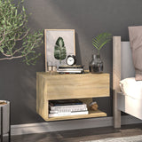 NNEVL Wall-mounted Bedside Cabinets 2 pcs Sonoma Oak