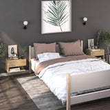 NNEVL Wall-mounted Bedside Cabinets 2 pcs Sonoma Oak