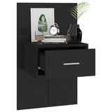 NNEVL Wall-mounted Bedside Cabinets 2 pcs Black