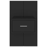 NNEVL Wall-mounted Bedside Cabinets 2 pcs Black