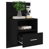 NNEVL Wall-mounted Bedside Cabinet Black