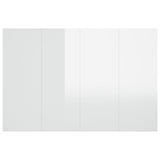 NNEVL Bed Headboard High Gloss White 120x1.5x80 cm Engineered Wood