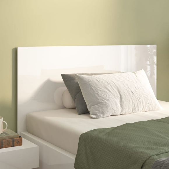 NNEVL Bed Headboard High Gloss White 120x1.5x80 cm Engineered Wood