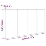 NNEVL Bed Headboard White 160x1.5x80 cm Engineered Wood