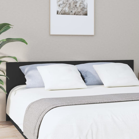 NNEVL Bed Headboard Black 200x1.5x80 cm Engineered Wood