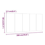 NNEVL Bed Headboard Sonoma Oak 200x1.5x80 cm Engineered Wood