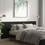NNEVL Wall Headboard Black 240x1.5x80 cm Engineered Wood