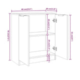 NNEVL Sideboard White 60x30x70 cm Engineered Wood
