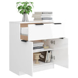 NNEVL Sideboard High Gloss White 60x30x70 cm Engineered Wood
