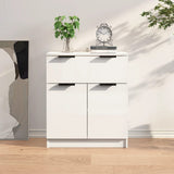 NNEVL Sideboard High Gloss White 60x30x70 cm Engineered Wood