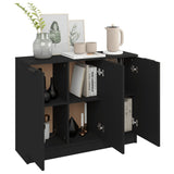 NNEVL Sideboard Black 90.5x30x70 cm Engineered Wood