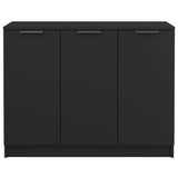NNEVL Sideboard Black 90.5x30x70 cm Engineered Wood