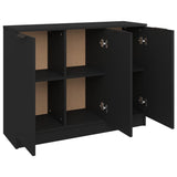 NNEVL Sideboard Black 90.5x30x70 cm Engineered Wood