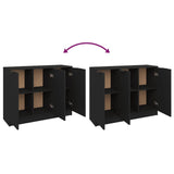 NNEVL Sideboard Black 90.5x30x70 cm Engineered Wood