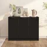 NNEVL Sideboard Black 90.5x30x70 cm Engineered Wood