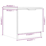 NNEVL Bedside Cabinet Concrete Grey 40x39x40 cm
