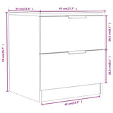 NNEVL Bedside Cabinets 2 pcs White Engineered Wood