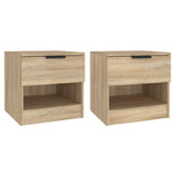 NNEVL Bedside Cabinets 2 pcs Sonoma Oak Engineered Wood
