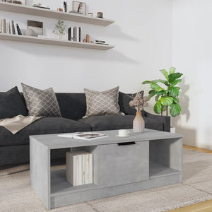 NNEVL Coffee Table Concrete Grey 102x50x36 cm Engineered Wood