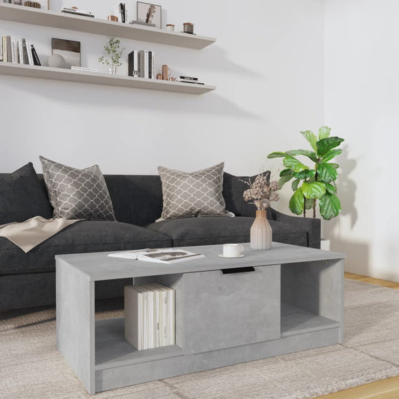 NNEVL Coffee Table Concrete Grey 102x50x36 cm Engineered Wood