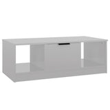 NNEVL Coffee Table High Gloss White 102x50x36 cm Engineered Wood