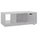 NNEVL Coffee Table High Gloss White 102x50x36 cm Engineered Wood