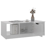 NNEVL Coffee Table High Gloss White 102x50x36 cm Engineered Wood