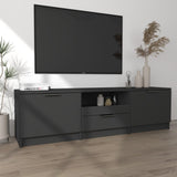 NNEVL TV Cabinet Black 140x35x40 cm Engineered Wood