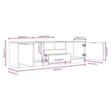 NNEVL TV Cabinet Black 140x35x40 cm Engineered Wood