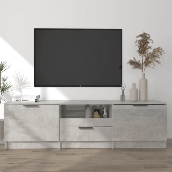 NNEVL TV Cabinet Concrete Grey 140x35x40 cm Engineered Wood