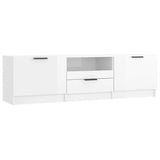 NNEVL TV Cabinet High Gloss White 140x35x40 cm Engineered Wood