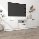 NNEVL TV Cabinet High Gloss White 140x35x40 cm Engineered Wood