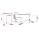 NNEVL TV Cabinet High Gloss White 140x35x40 cm Engineered Wood