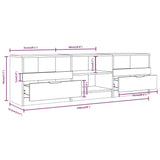 NNEVL TV Cabinet Black 150x33.5x45 cm Engineered Wood