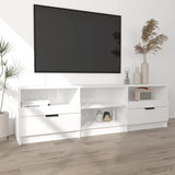 NNEVL TV Cabinet High Gloss White 150x33.5x45 cm Engineered Wood
