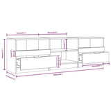 NNEVL TV Cabinet High Gloss White 150x33.5x45 cm Engineered Wood