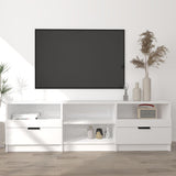NNEVL TV Cabinet High Gloss White 150x33.5x45 cm Engineered Wood