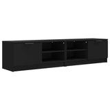 NNEVL TV Cabinets 2 pcs Black 80x35x36.5 cm Engineered Wood