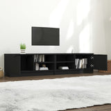 NNEVL TV Cabinets 2 pcs Black 80x35x36.5 cm Engineered Wood