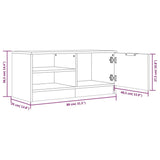 NNEVL TV Cabinets 2 pcs Black 80x35x36.5 cm Engineered Wood