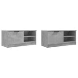 NNEVL TV Cabinets 2 pcs Concrete Grey 80x35x36.5 cm Engineered Wood