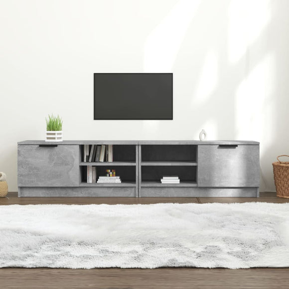 NNEVL TV Cabinets 2 pcs Concrete Grey 80x35x36.5 cm Engineered Wood